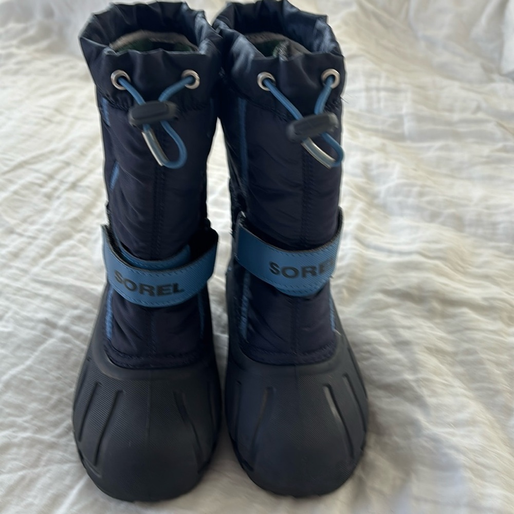 Kids Sorel Navy Snow Boots